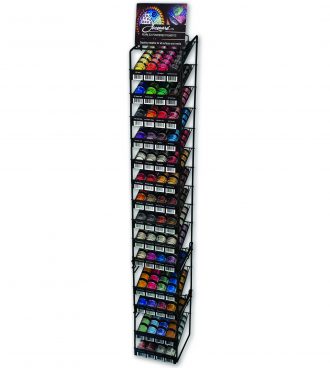 Pearl Ex 14 Tier Display Rack FULL filler BLACK WITH ADD ON Tier CMYK